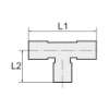 Bild von T-Stück, innen/innen/innen, G 1/8, SW 10, Messing vernickelt