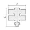 Bild von T-Mehrfachverteiler 4-fach »click-clock«, drehbar, G 1/8 a. Ø 6mm