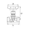 Bild von Nadelventil, Edelstahl 1.4571, G 1/4, DN 5, PN max. 400 bar